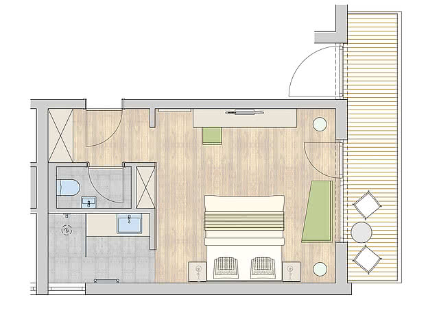 Hotel Fernblick Montafon - Zimmerplan Raetikon