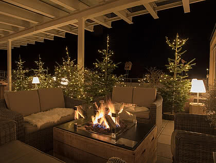 Hotel Fernblick in Montafon - Terrasse im Winter