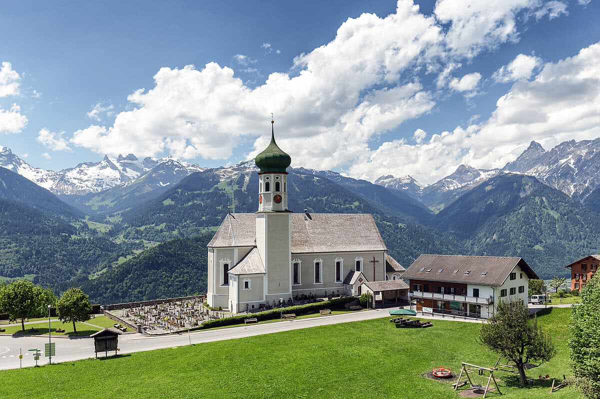 Die Kirche von Bartholomäberg